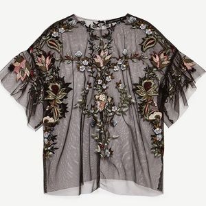 Zara sheer top